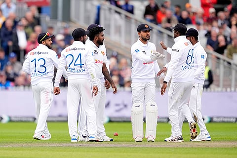 England vs Sri Lanka 1st Test Day 2: Sri Lanka players celebrates England's Joe Root wicket